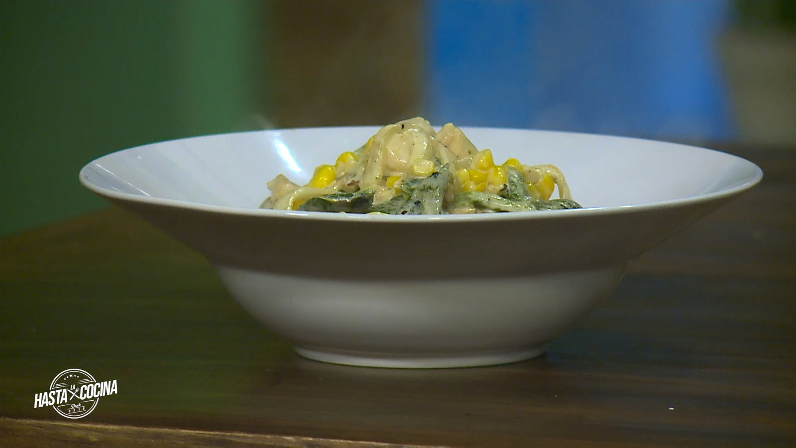 Rajas con pollo a la crema