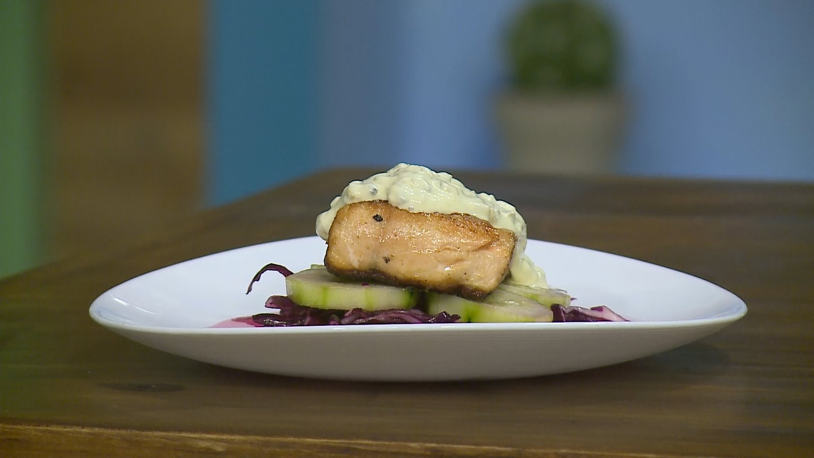 Salmón en salsa tártara
