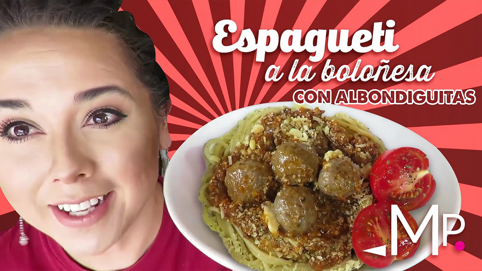 Espagueti a la boloñesa con albóndiguitas